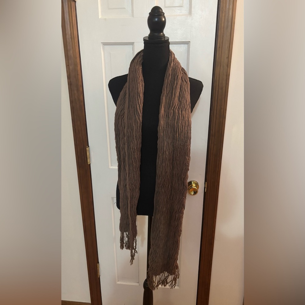Brown Scarf with Tassles